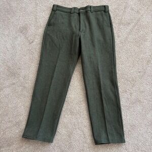 VTG CODET Wool Trousers Canada 38x33 (Fits 36x29) Recycled Wool Blend 222G Green